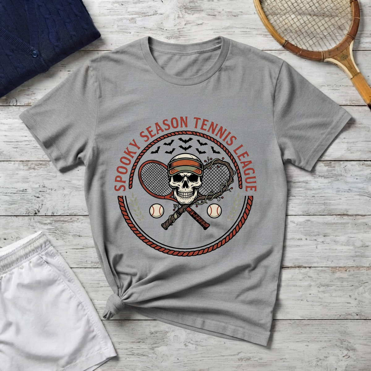 Spooky Season Tennis League T‑Shirt