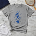 tennis Silhouette T-Shirt — Blue Players Action Design