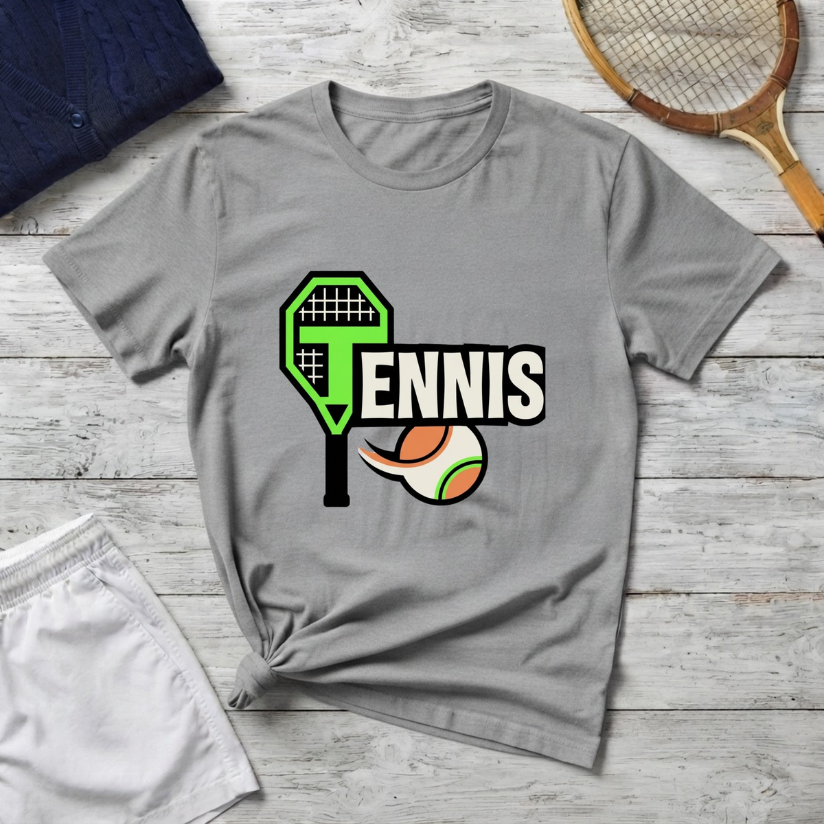 Tennis Paddle & Ball Graphic T-Shirt