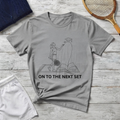 T‑Shirt — "On to the Next Set" Minimalist Climbing Illustration Tee