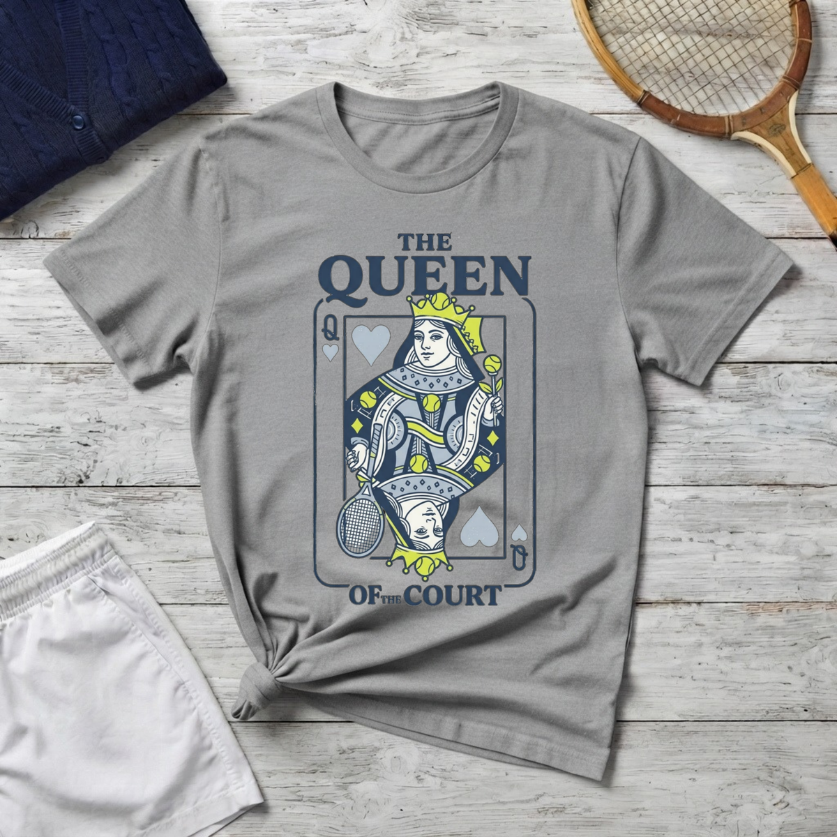 The Queen of the Court Playing Card T-Shirt