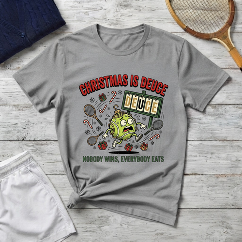 Christmas Is Deuce T-Shirt — Funny Holiday Card Game Tee