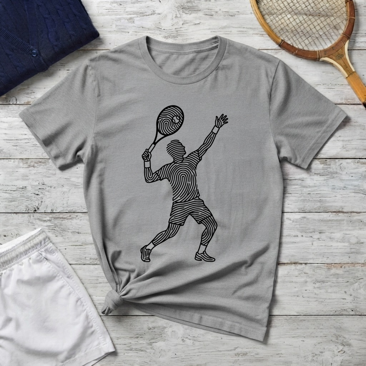 Tennis Player Sketch T-Shirt