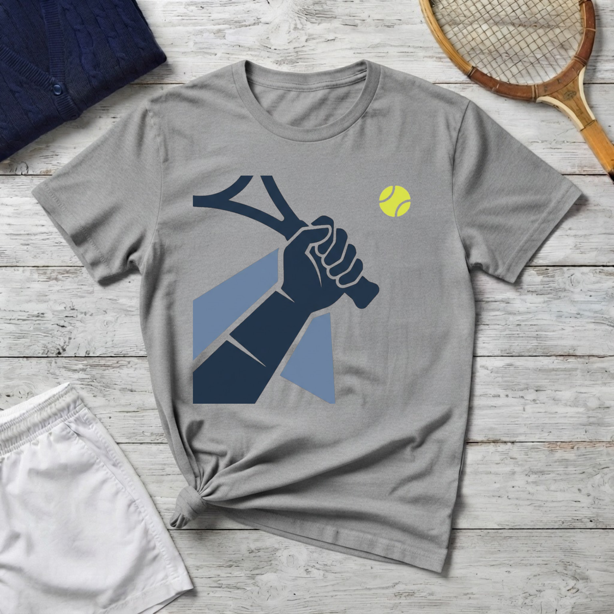 Tennis Player Graphic T-Shirt – Racquet and Ball Sports Fan Tee