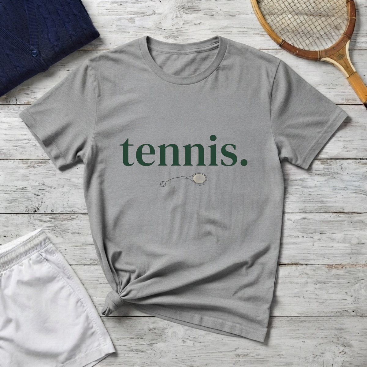 Tennis Tee — Minimalist 'tennis.' T-Shirt
