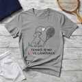 T-Shirt — "Tennis Is My Love Language" Dog & Racket Graphic Tee