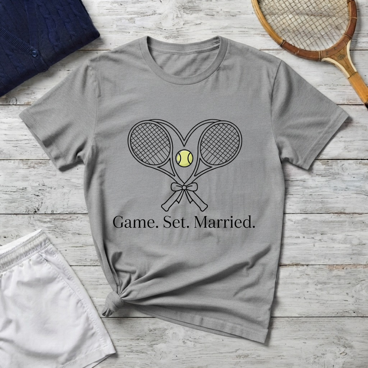 Tennis 'Game. Set. Married.' T-Shirt