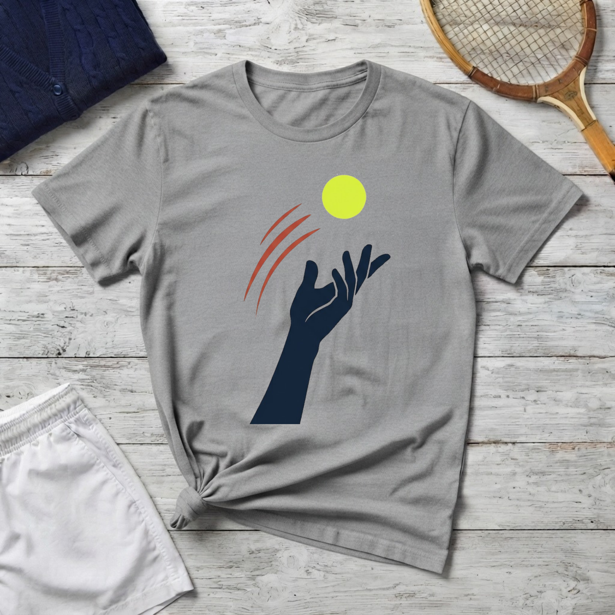 Ball in Motion Abstract Hand T-Shirt