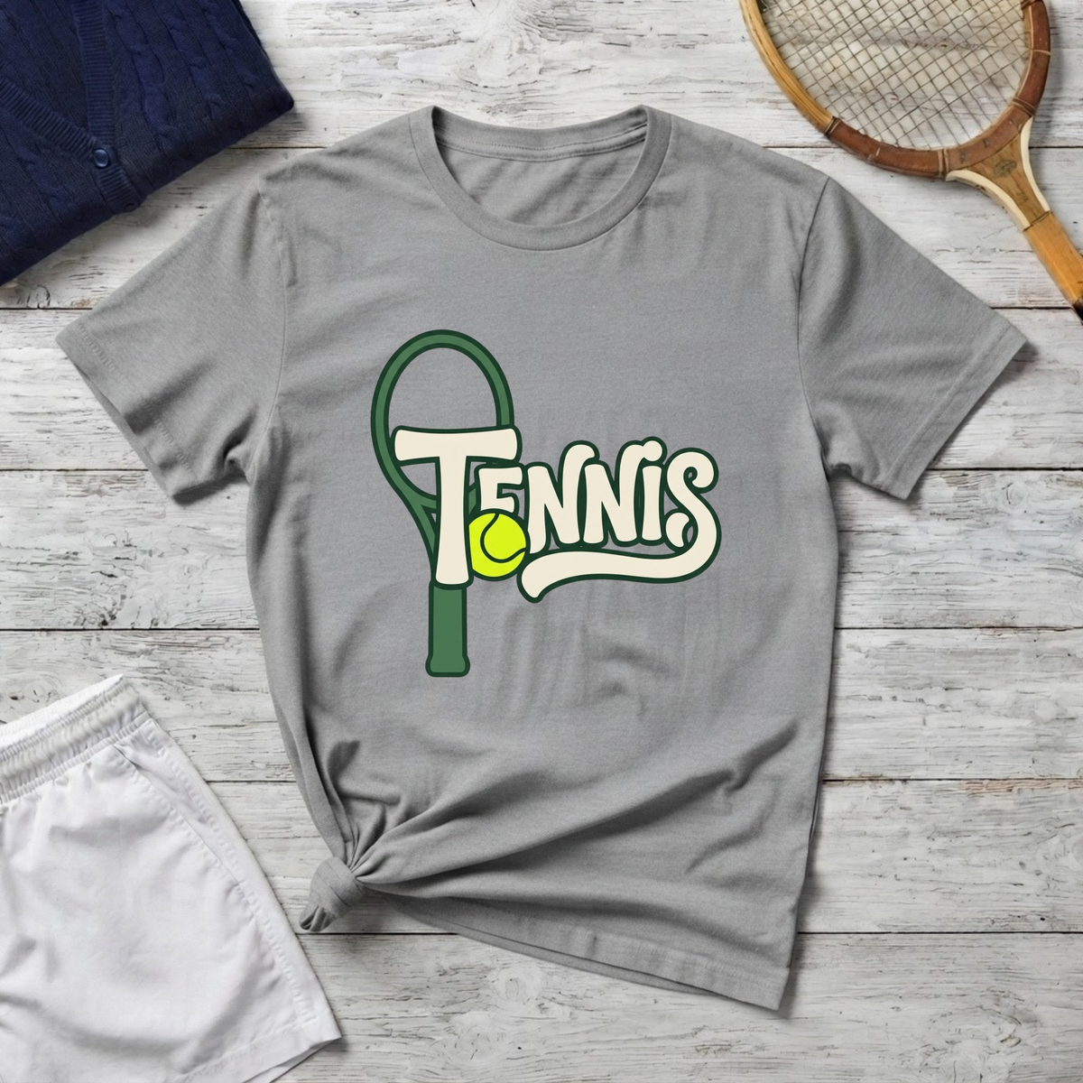 Tennis Racket & Ball Graphic T-shirt