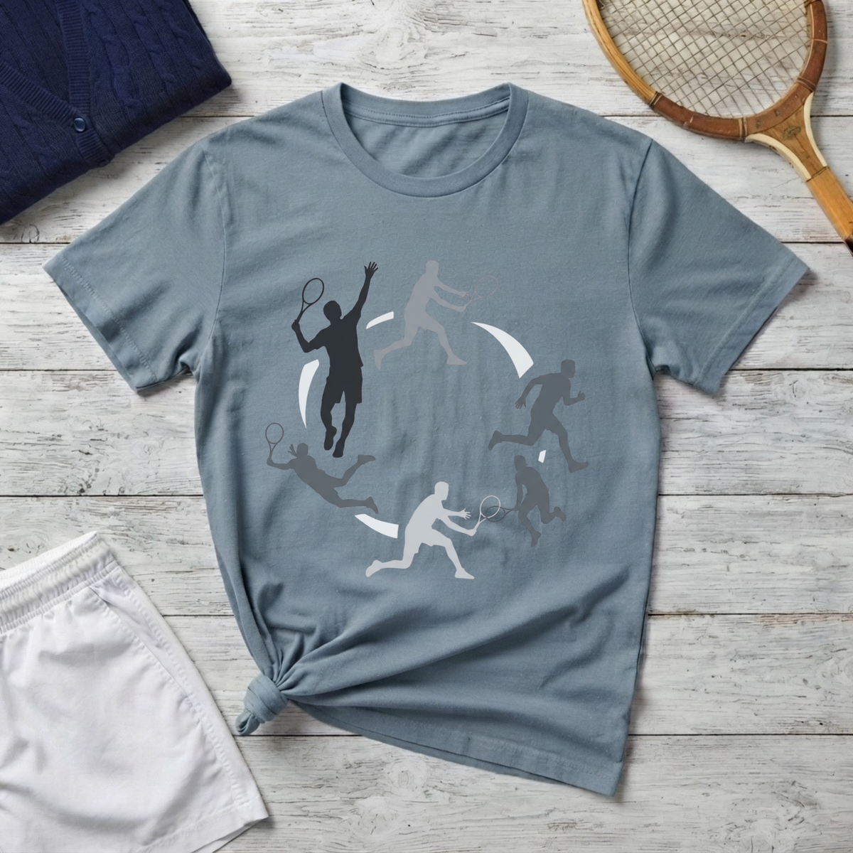 tennis player Silhouettes T-Shirt – Modern Movement Art Tee