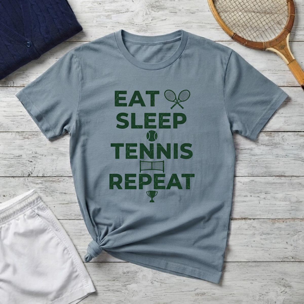 Eat Sleep Tennis Repeat Tee — Tennis Lover T-Shirt