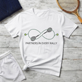 Tennis T-Shirt — "Partners in Every Rally" Graphic Tee