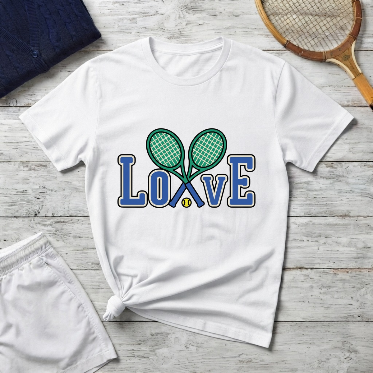 T-Shirt — Tennis Love Graphic Tee