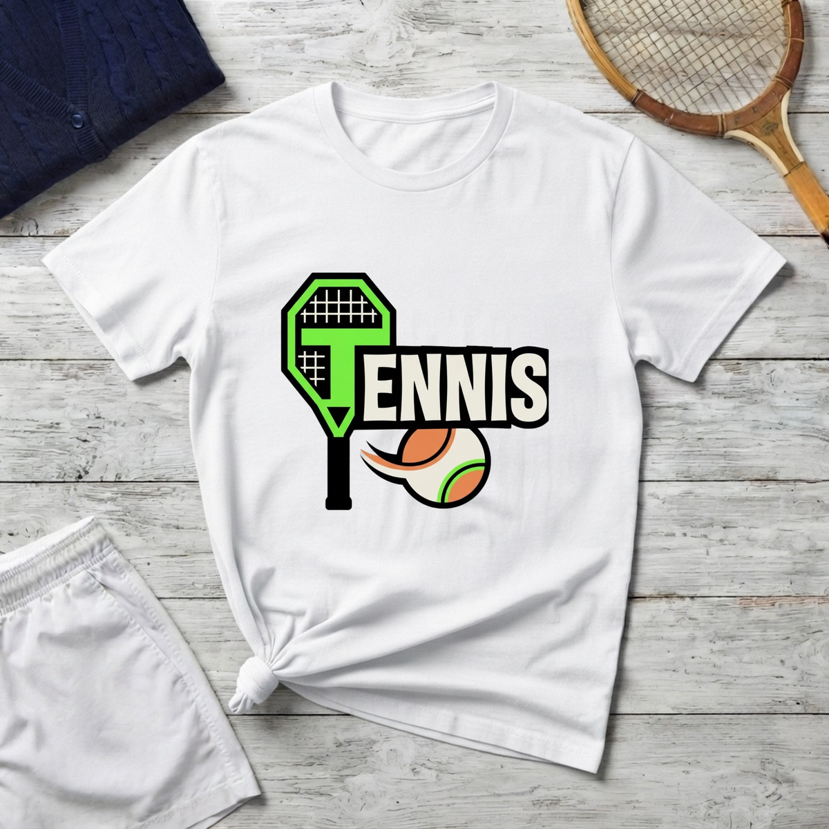 Tennis Paddle & Ball Graphic T-Shirt