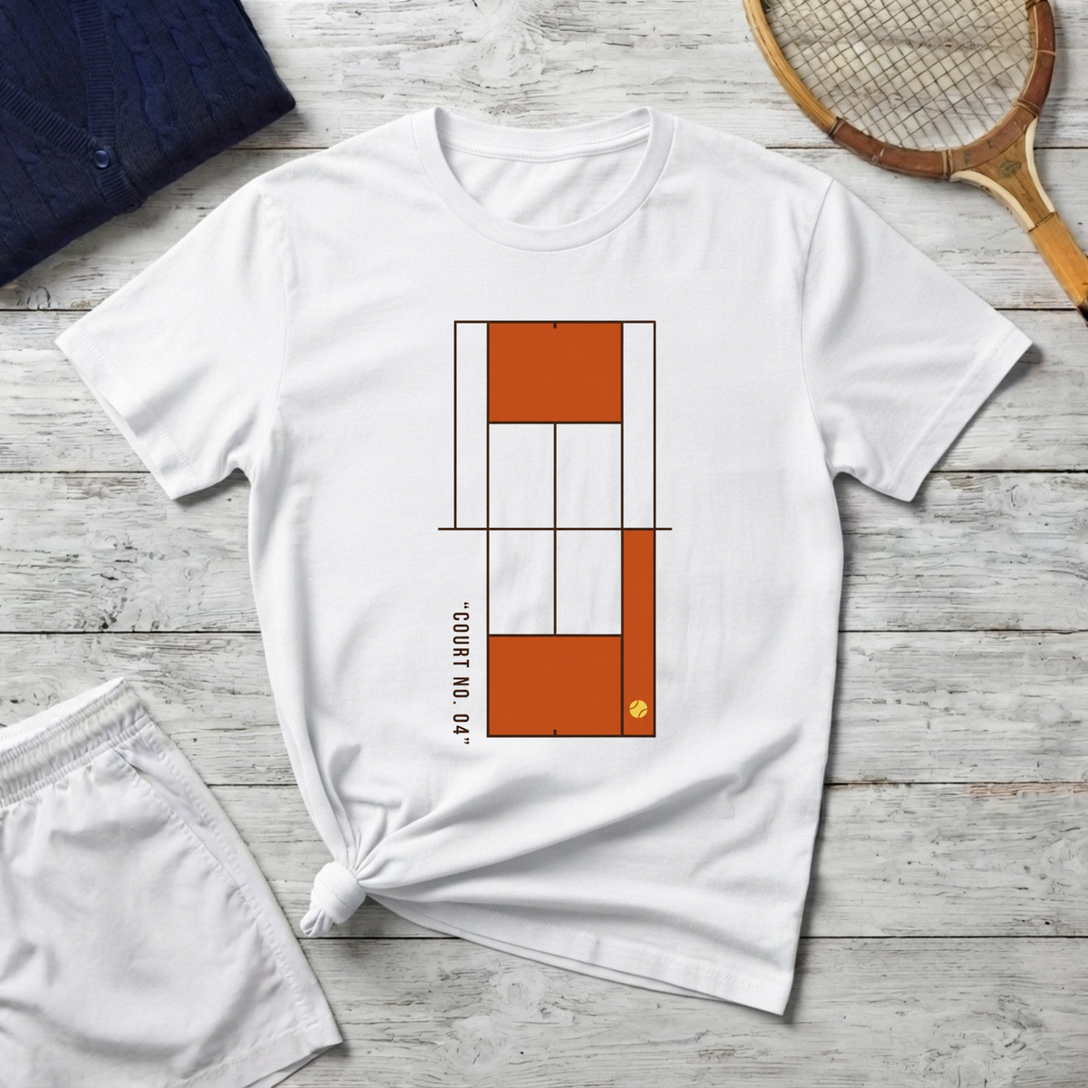 tennis court T shirt