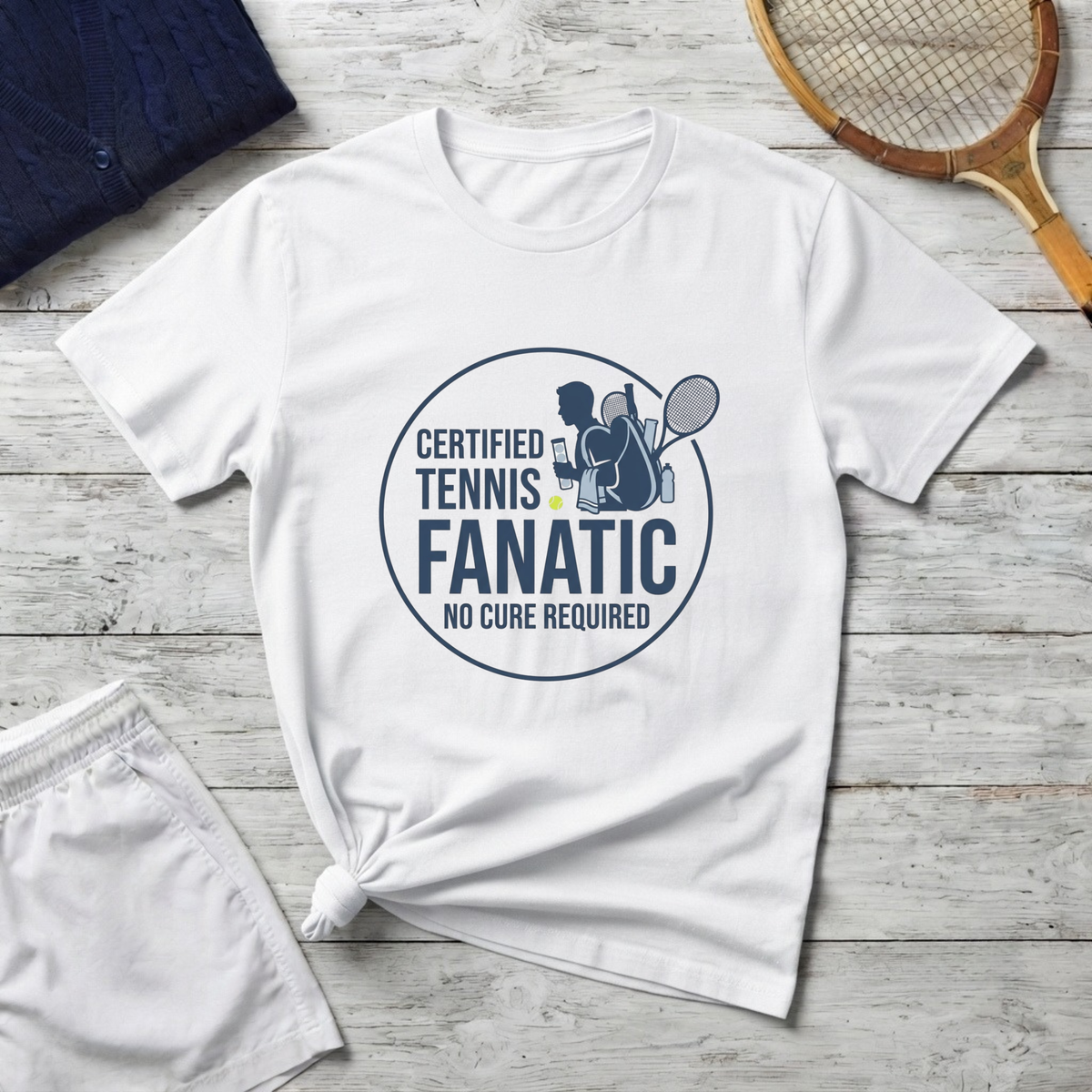 Certified Tennis Fanatic T-Shirt – No Cure Required