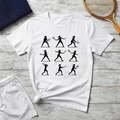 Tennis Silhouette Tee — Women's Tennis Player Pose Graphic T-Shirt