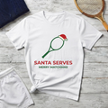 Tennis Christmas T‑Shirt — "Santa Serves" Holiday Tennis Tee