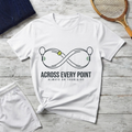 Tennis Infinity T-Shirt — "Across Every Point" Inspirational Tennis Shirt