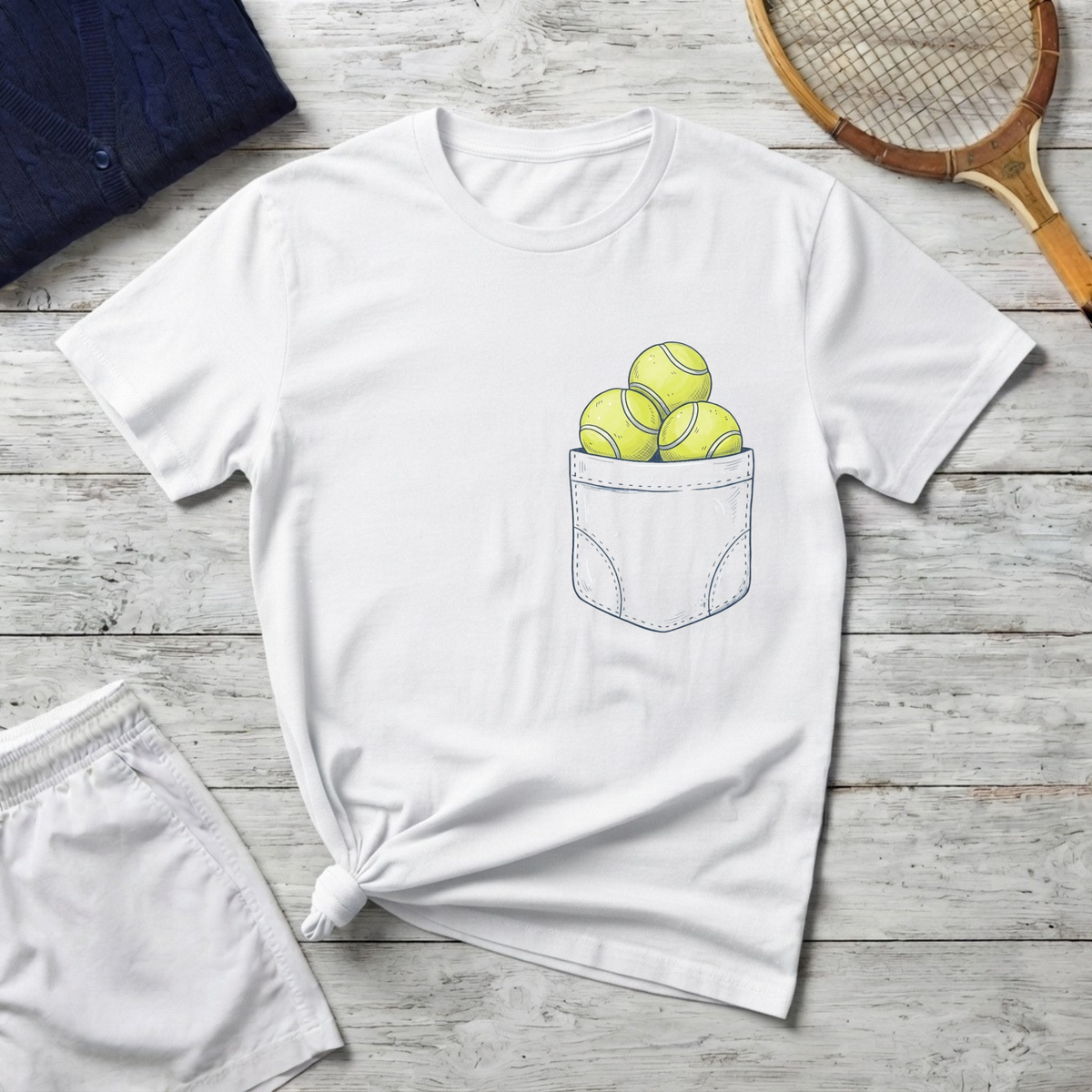 Tennis Ball (printed Pocket) T-Shirt