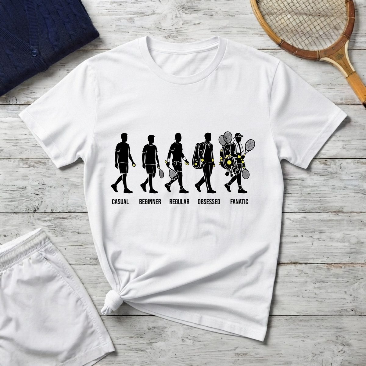 T-Shirt — Evolution of a tennis player