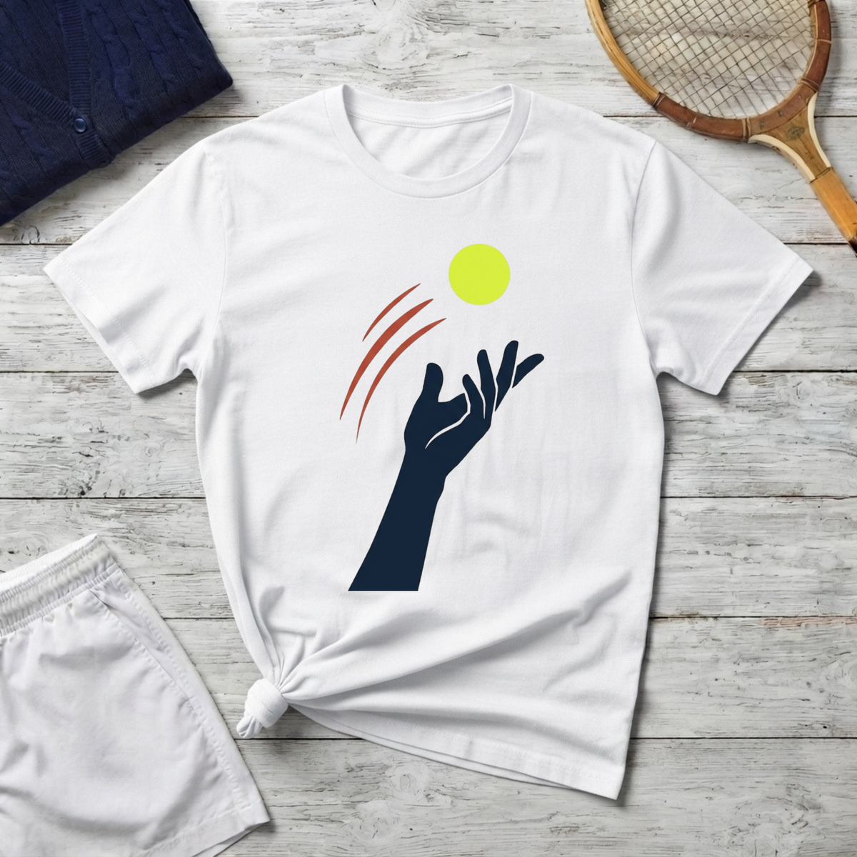 Ball in Motion Abstract Hand T-Shirt