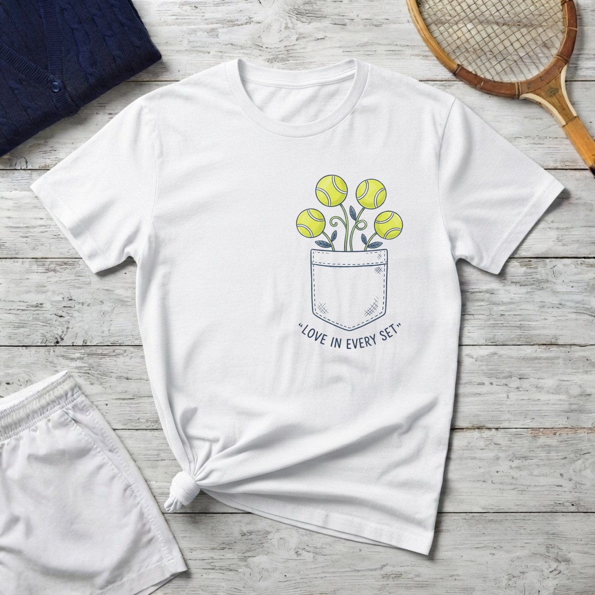 Love in Every Set Floral(printed Pocket) T-Shirt