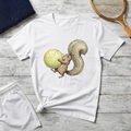 Tennis Squirrel T-Shirt — Cute Squirrel Carrying Tennis Ball Graphic Tee
