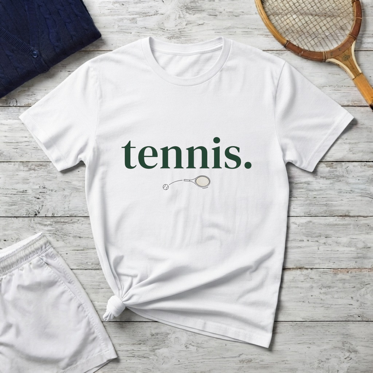 Tennis Tee — Minimalist 'tennis.' T-Shirt