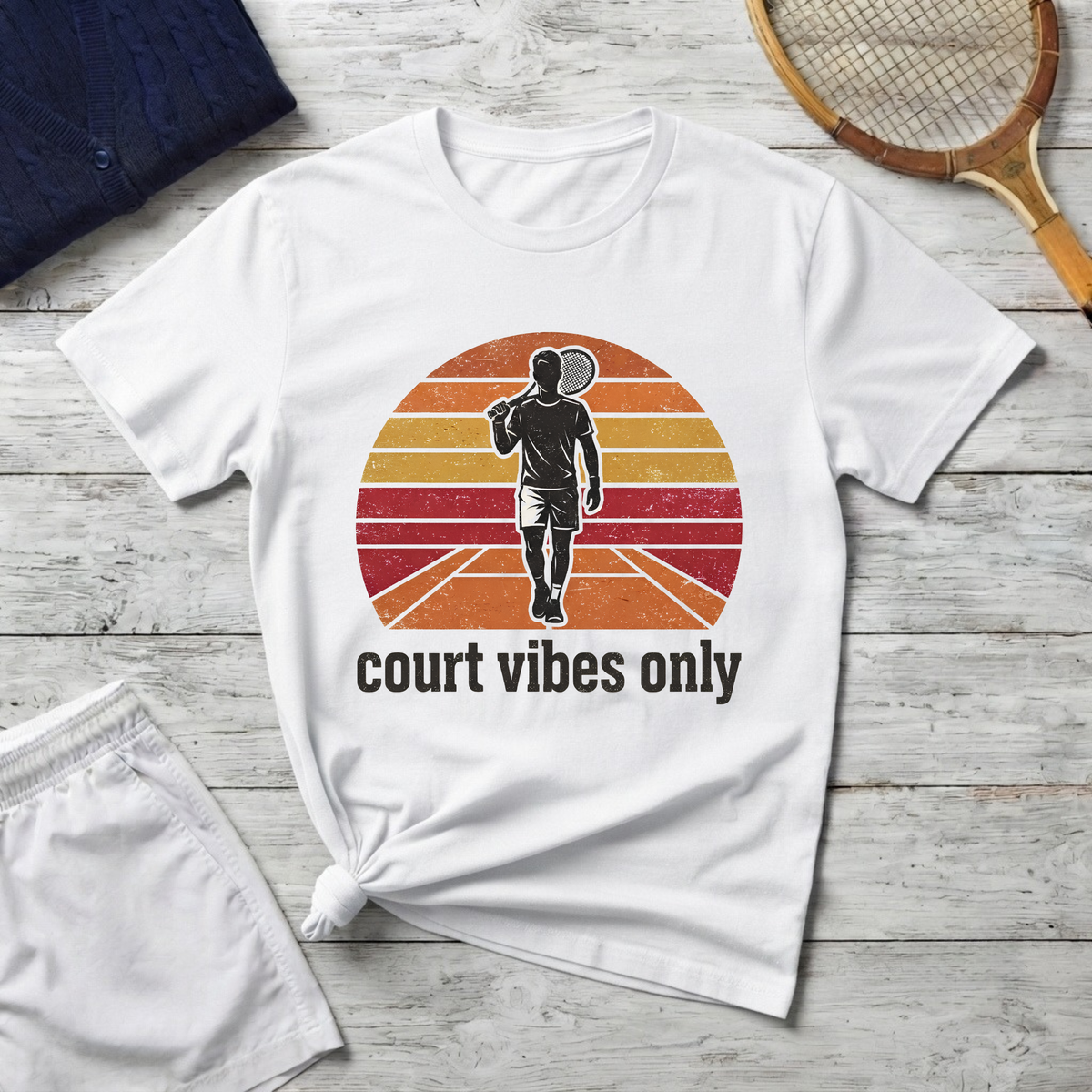 court vibes only Tennis T-shirt