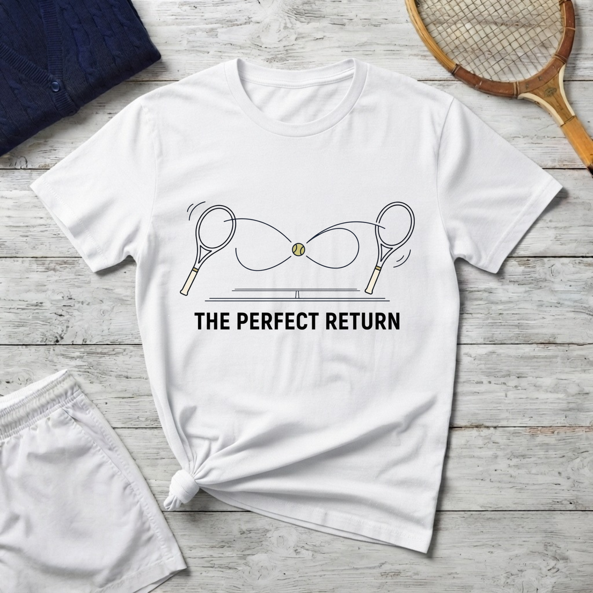 T-Shirt — 'The Perfect Return' Tennis Graphic Tee