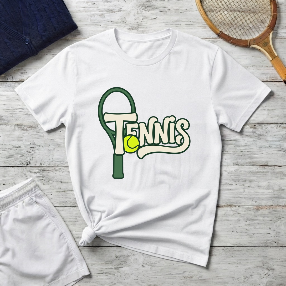 Tennis Racket & Ball Graphic T-shirt