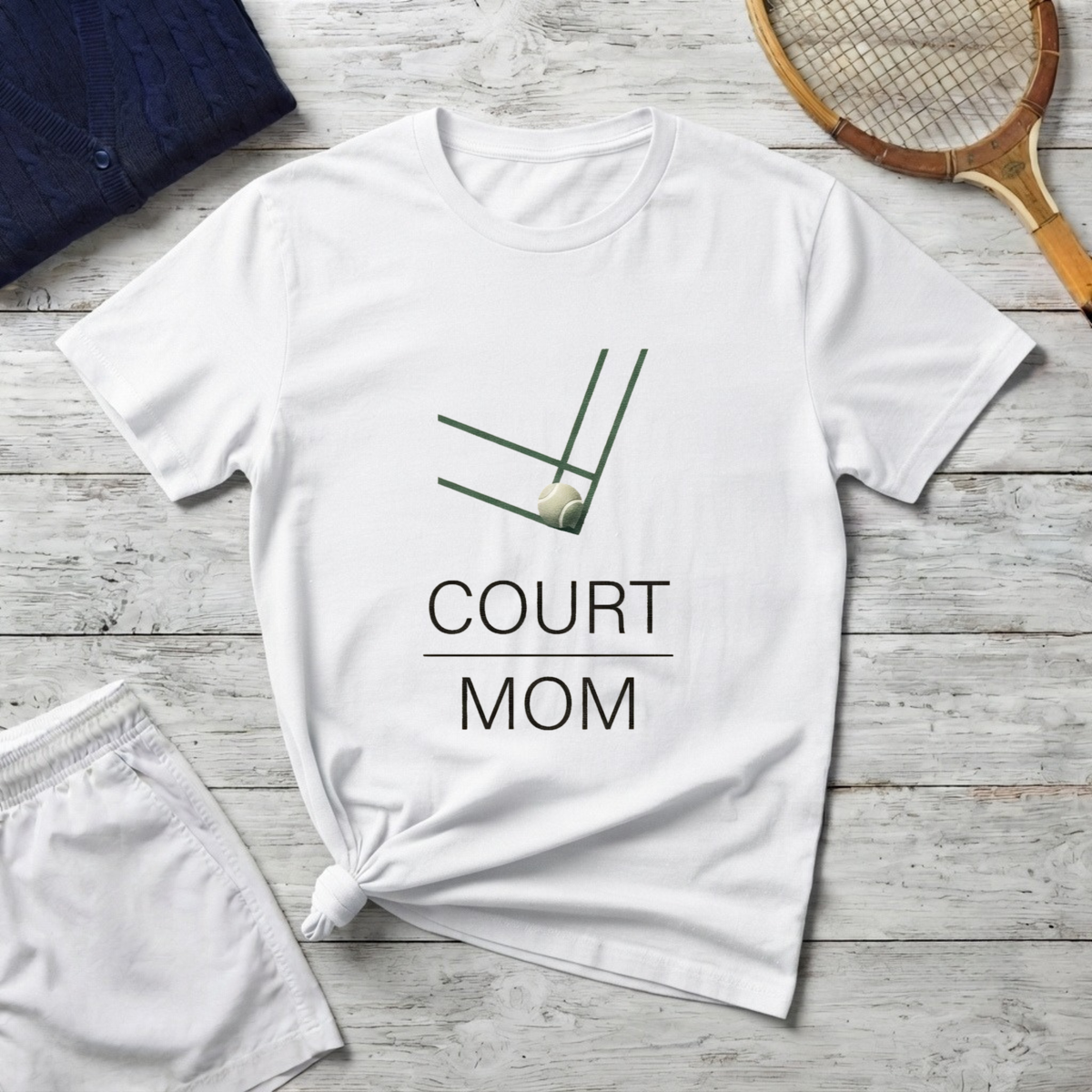 Court Mom T‑Shirt – tennis Mom Tee