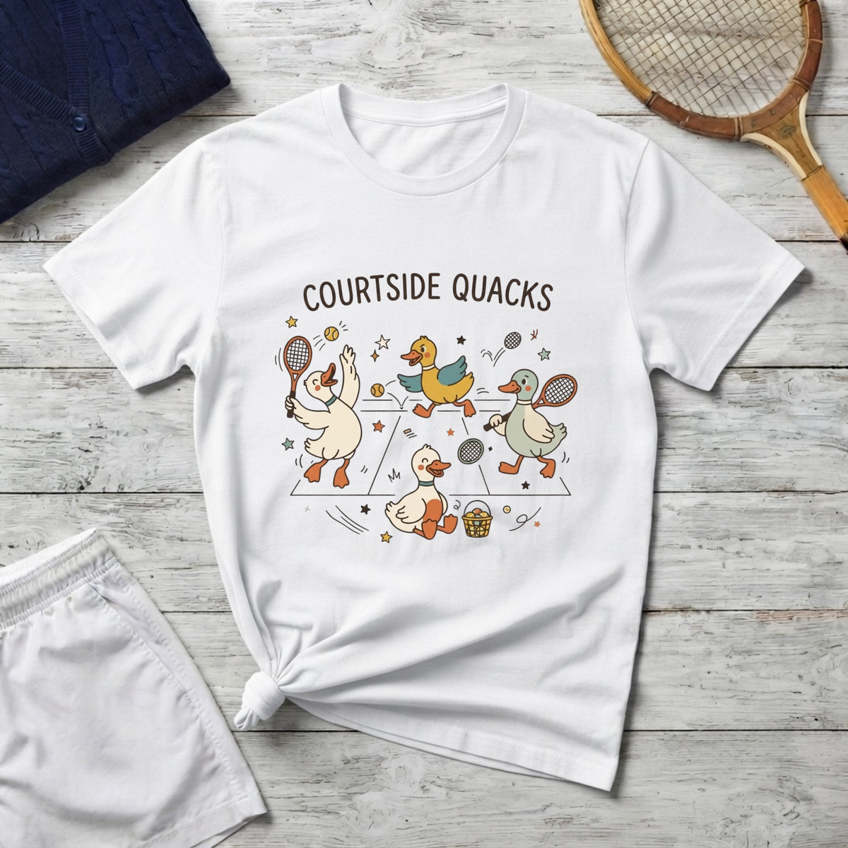 Courtside Quacks Tennis T-Shirt