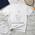 T-Shirt — Minimal Tennis Line Art Tee "One Set Ends, Another Begins"